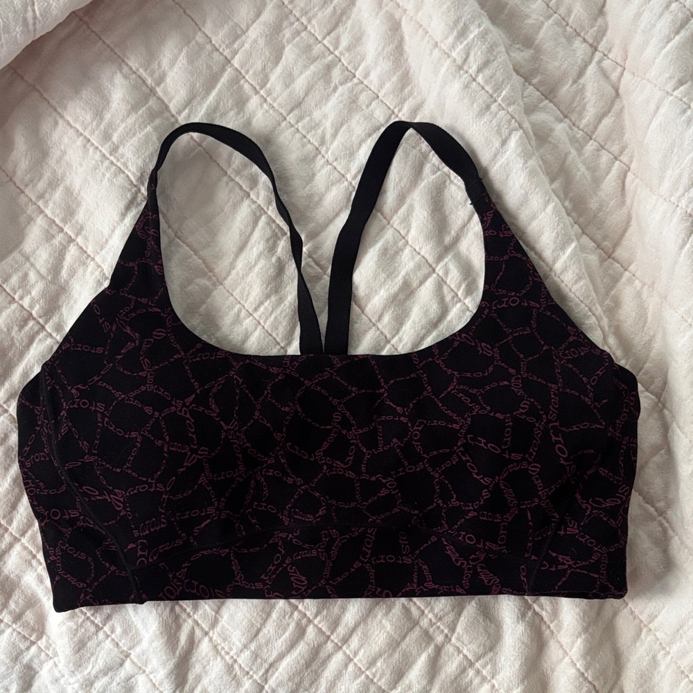 Stylish Black and Pink Sports Bra